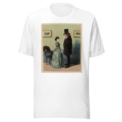 Voilà un gros Loulou qui vient passer toute la journée avec sa biche. Mais comment qu’il fait donc, cet homme-là, pour by Paul Gavarni T-Shirt