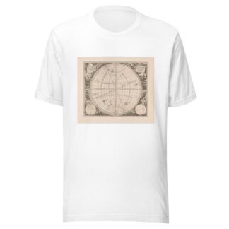 Hemelkaart met rechtopstaande en schuine aardbol Haemisphaeria sphaerarum rectae by Peter Schenk the Elder T-Shirt