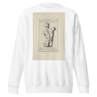 Anatomy improv’d and illustrated with regard to the uses thereof in designing Pl.12 by Michael van der Gucht Sweatshirt