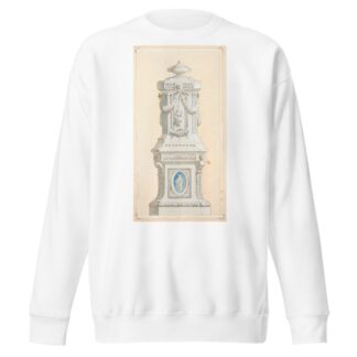 Design for an ornamented stone pedastal surmounted by an urn by Jules-Edmond-Charles Lachaise Sweatshirt
