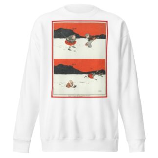 ‘One of the Silly Sort of Mistakes One Makes When it Snows in Scotland’ by William Heath Robinson Sweatshirt