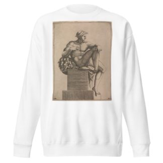 Male Nude from Panel of ‘God Separating Light from Dark’ by Adamo Scultori Sweatshirt
