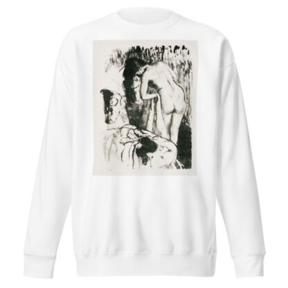 Nude Woman Standing, Drying Herself by Edgar Degas Sweatshirt