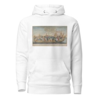 The highly ornamented first gondola of Ambassador Giovanni Battista Colloreado entering Venice by Giovanni Antonio Faldoni Hoodie