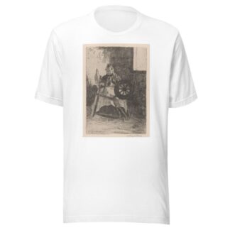 Vrouw achter een spinnewiel by Willem Adrianus Grondhout T-Shirt
