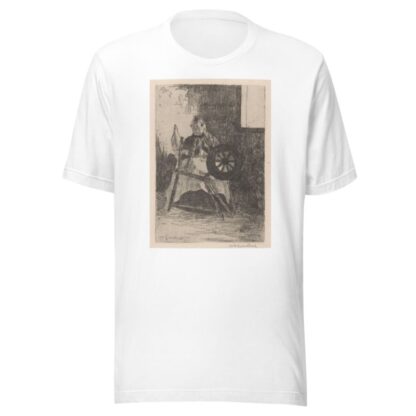 Vrouw achter een spinnewiel by Willem Adrianus Grondhout T-Shirt