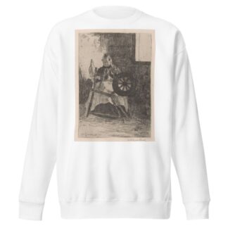 Vrouw achter een spinnewiel by Willem Adrianus Grondhout Sweatshirt