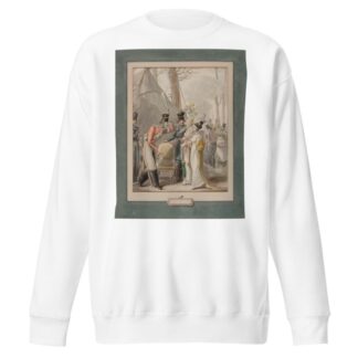Occupation russe à Paris des soldats russes courtisent des promeneuses, au milieu d’un campement by George Emmanuel Opiz ou Opitz Sweatshirt