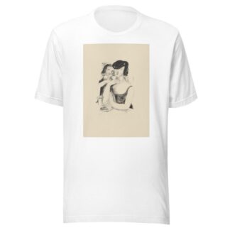 Two women drinking by Jean-Louis Boussingault T-Shirt