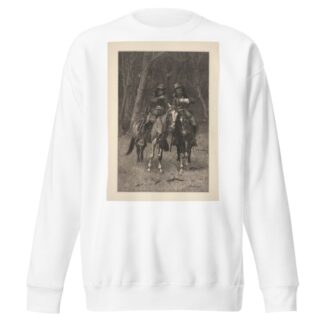 Cheyenne Scouts Patrolling the Big Timber of the North Canadian, Oklahoma by Frederic Remington Sweatshirt