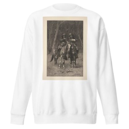 Cheyenne Scouts Patrolling the Big Timber of the North Canadian, Oklahoma by Frederic Remington Sweatshirt