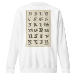 Italian Gothic Initials 3 by Frank Chouteau Brown Sweatshirt