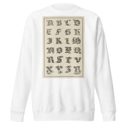 Italian Gothic Initials 3 by Frank Chouteau Brown Sweatshirt