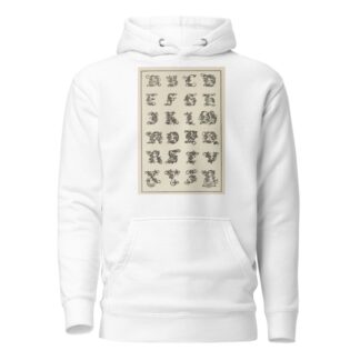 Italian Gothic Initials 3 by Frank Chouteau Brown Hoodie