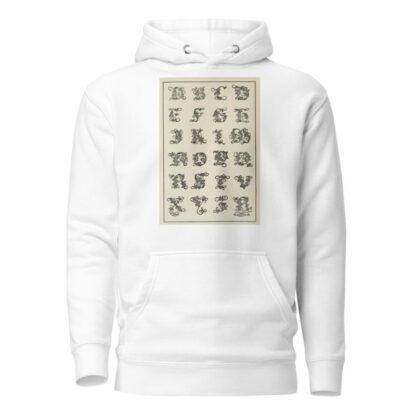 Italian Gothic Initials 3 by Frank Chouteau Brown Hoodie