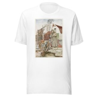 The fisherman and his wife had no children, and they were just longing for a baby by Arthur Rackham T-Shirt