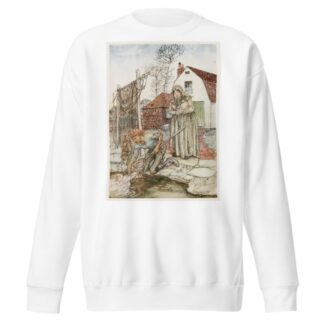 The fisherman and his wife had no children, and they were just longing for a baby by Arthur Rackham Sweatshirt