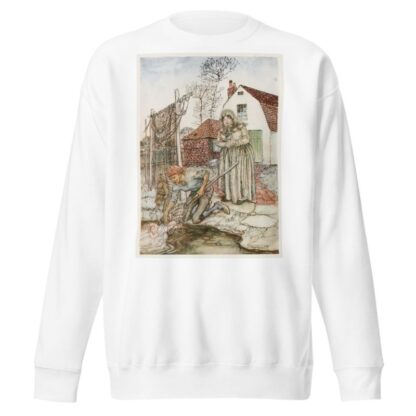 The fisherman and his wife had no children, and they were just longing for a baby by Arthur Rackham Sweatshirt
