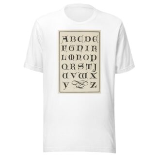 Uncial Gothic initials 3 by Frank Chouteau Brown T-Shirt