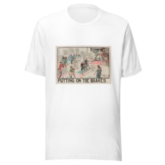 Putting on the Brakes by Carey Cartoon Service T-Shirt