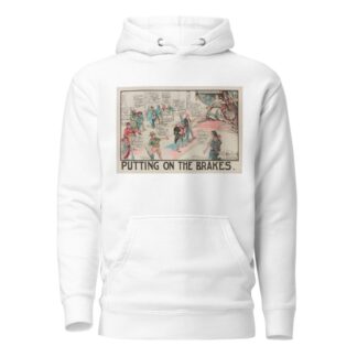Putting on the Brakes by Carey Cartoon Service Hoodie