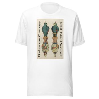 Robinson Crusoe and his parrot by M.A. Glen T-Shirt