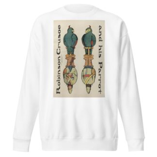 Robinson Crusoe and his parrot by M.A. Glen Sweatshirt