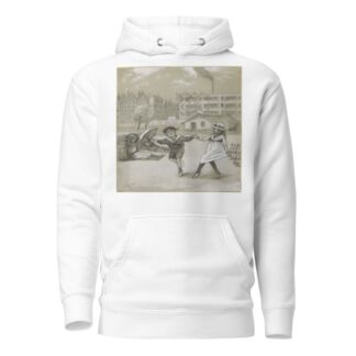 Dansende jongen en meisje in een stadspark of speeltuin by Felix Hess Hoodie