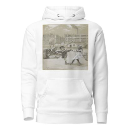 Dansende jongen en meisje in een stadspark of speeltuin by Felix Hess Hoodie