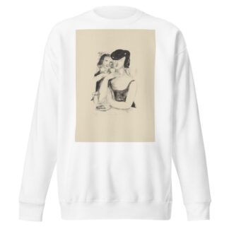 Two women drinking by Jean-Louis Boussingault Sweatshirt