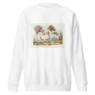 Two dogs and two dog heads by Henry Thomas Alken Sweatshirt
