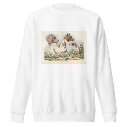 Two dogs and two dog heads by Henry Thomas Alken Sweatshirt