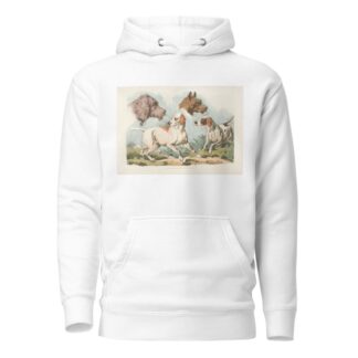 Two dogs and two dog heads by Henry Thomas Alken Hoodie