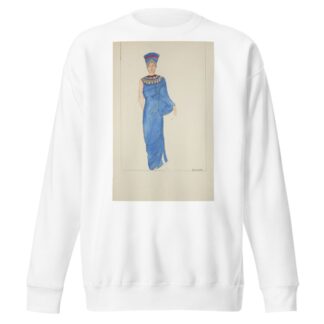The Sun and I: Blue gown with beaded patterned neckline by B. House Sweatshirt