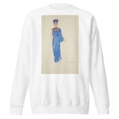 The Sun and I: Blue gown with beaded patterned neckline by B. House Sweatshirt