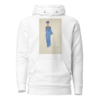 The Sun and I: Blue gown with beaded patterned neckline by B. House Hoodie