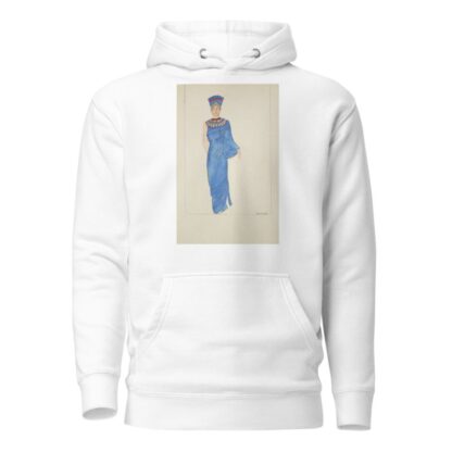 The Sun and I: Blue gown with beaded patterned neckline by B. House Hoodie