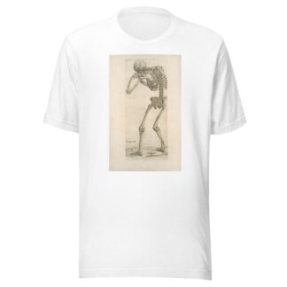 Tertia ossium tabula [Skeleton in aiming position] by Thomas Geminus T-Shirt