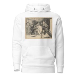Our Mutual Friend; Two gentlemen holding long pipes, seated before fireplace by James Mahoney Hoodie
