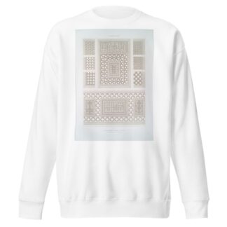 Arabesques; grillages en bois tourné, avec inscriptions koufiques by Émile Prisse d'Avennes Sweatshirt