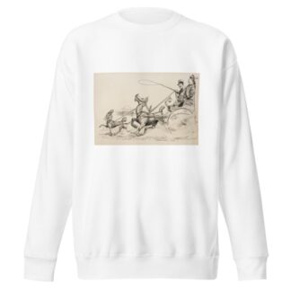 Japan, depicted as a soldier, rides in a wagon with and courts a woman representing China by William Henry Walker Sweatshirt