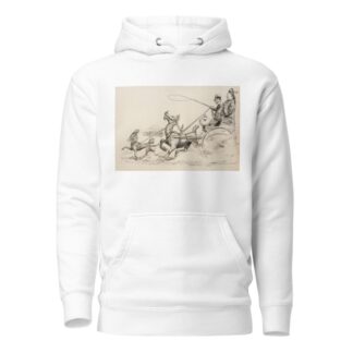 Japan, depicted as a soldier, rides in a wagon with and courts a woman representing China by William Henry Walker Hoodie