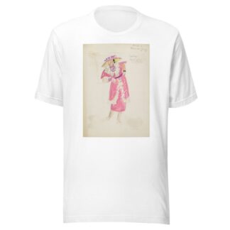Swing It. Blanche Young. Pink dress with yellow ruffles by Maxine Borowsky T-Shirt