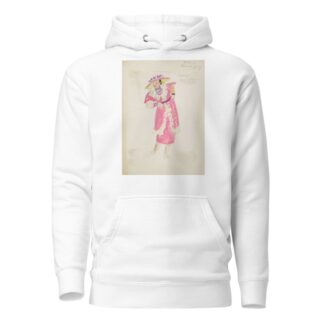 Swing It. Blanche Young. Pink dress with yellow ruffles by Maxine Borowsky Hoodie