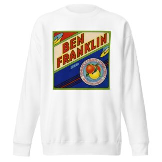 Ben Franklin Brand Citrus Label by Anonymous Sweatshirt