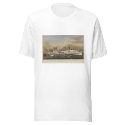 American steamboats on the Hudson; passing the highlands by Currier & Ives. T-Shirt