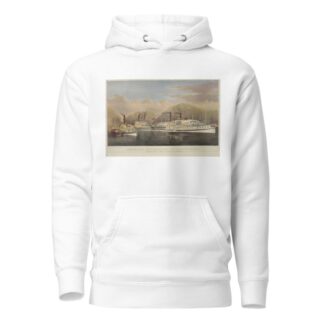 American steamboats on the Hudson; passing the highlands by Currier & Ives. Hoodie