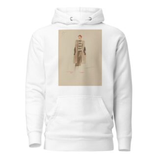 Cape beige à poches bordées de fourrure by Frol Hoodie