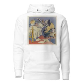 Sitting up with a sick friend by Louis Glackens Hoodie