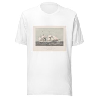 Schroefstoomschip Mariout et Hedjaz varend op zee Pijroscaphes en Fer à Helice Mariout et Hedjaz by Johan Conrad Greive T-Shirt